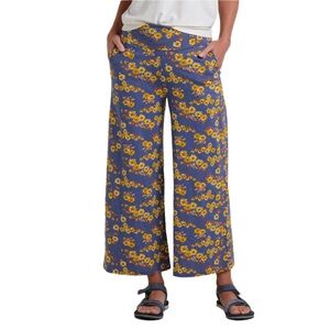Toad & Co Chaka Wide-Leg Pants • Sunflower Print • Size Small